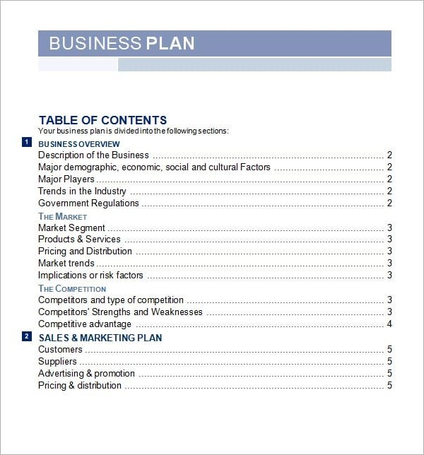 Business Plan Template Doc Content Calendar Template