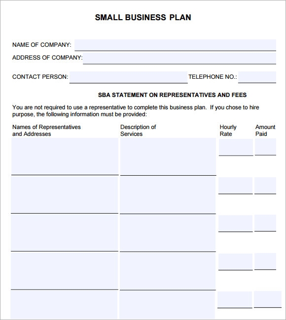 Business Plan Template Free Download Small Business Getstartup