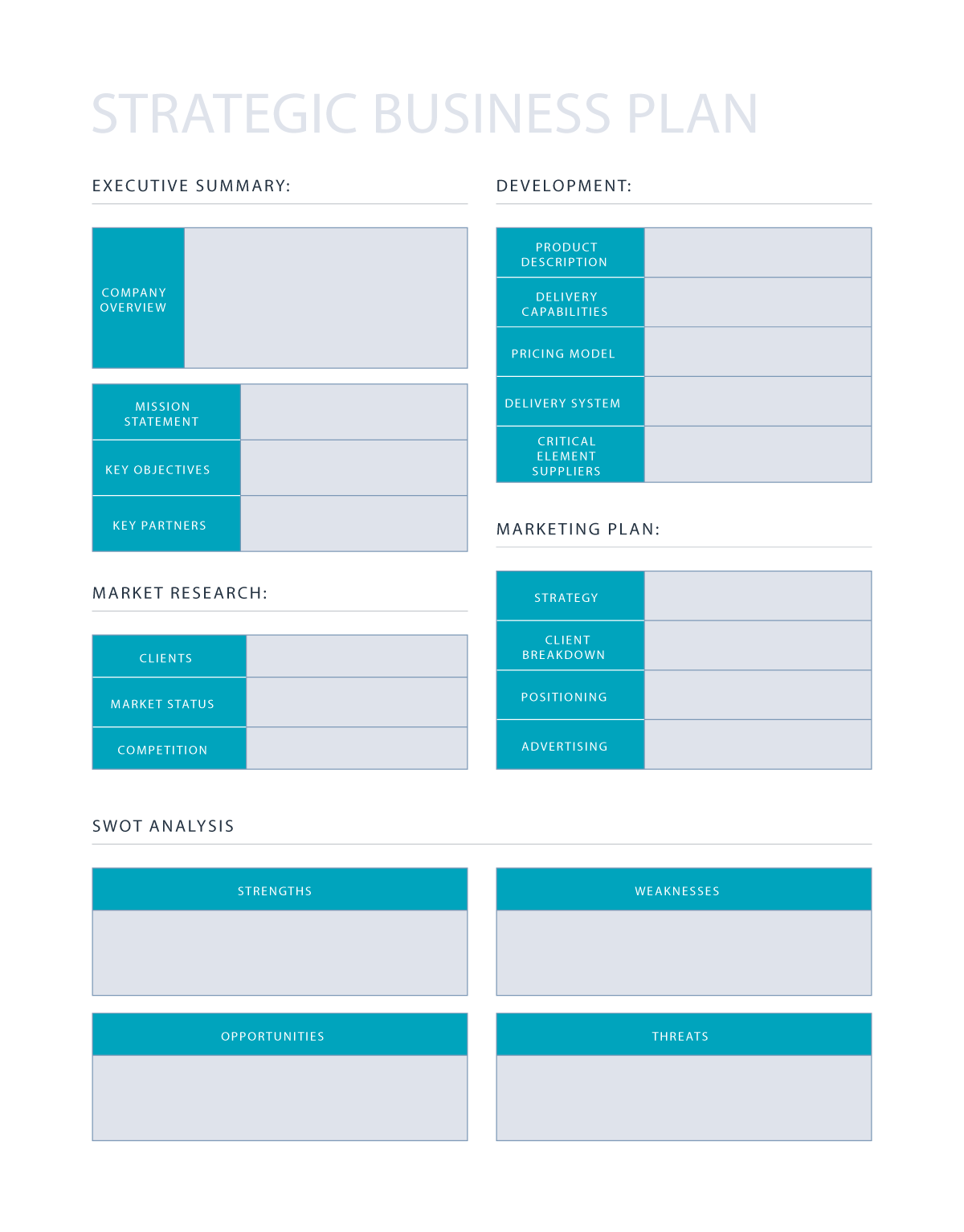 business plan document template