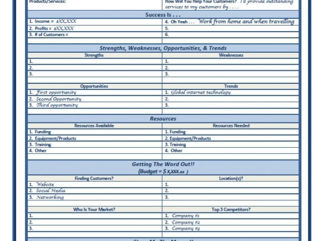 Business Plan Template Word Free Business Plan Template Word Free