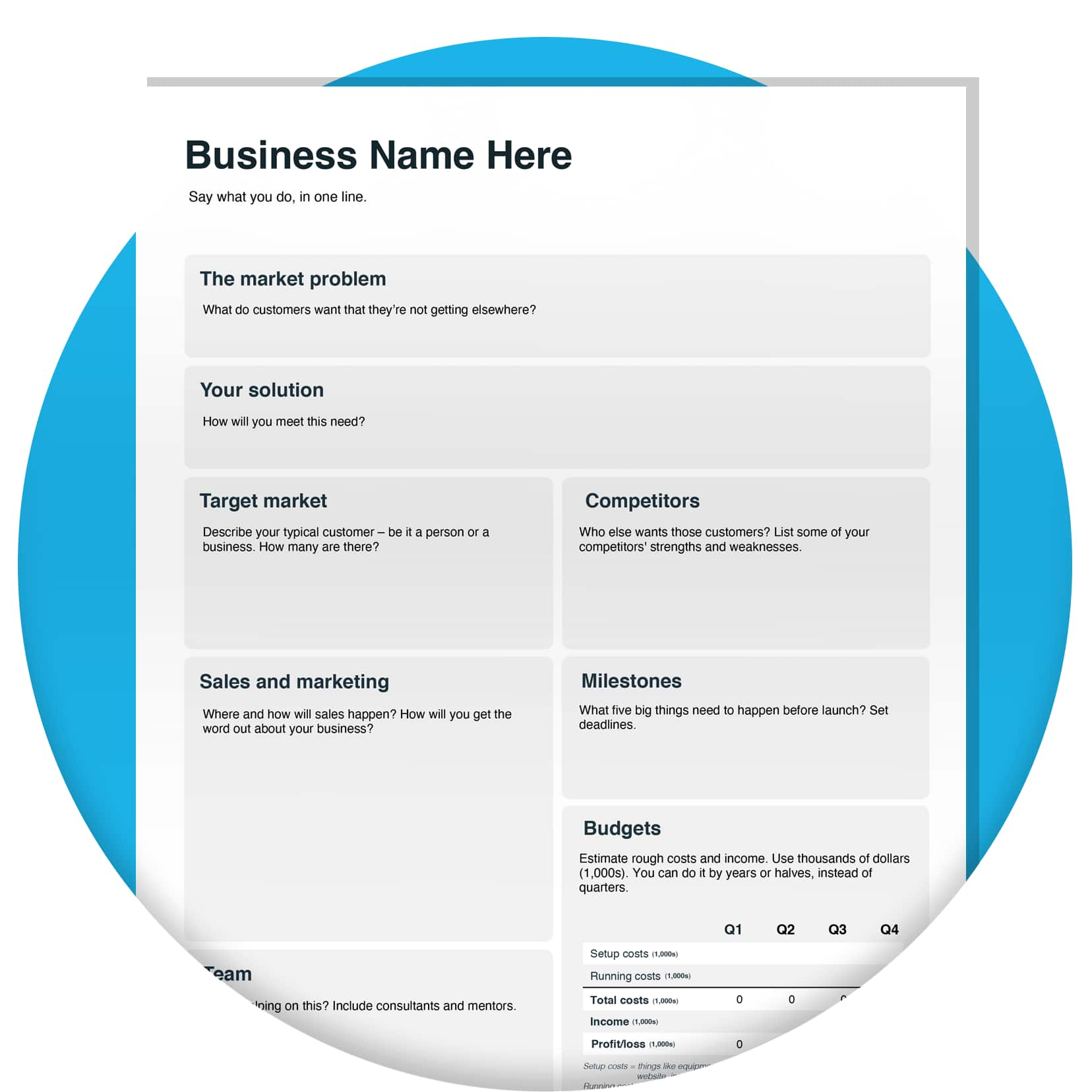 Business Plan Templates Create A Business Plan Xero UK