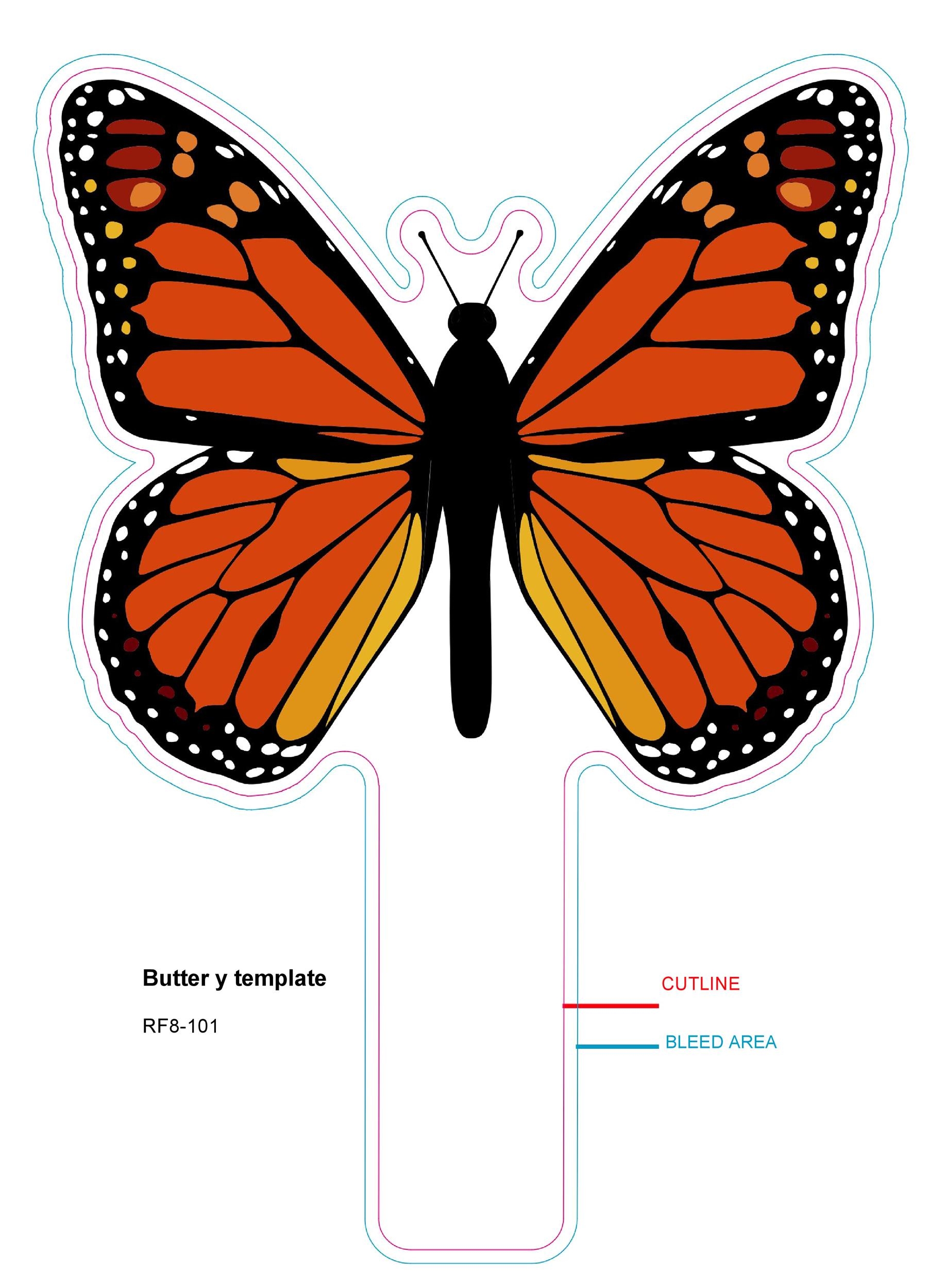 Butterfly Cut Out Printable Stencil Designs The Pattern Is Only Half 