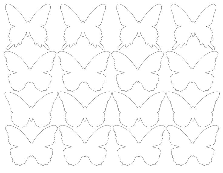 Butterfly Cut Out Printable Stencil Designs The Pattern Is Only Half 