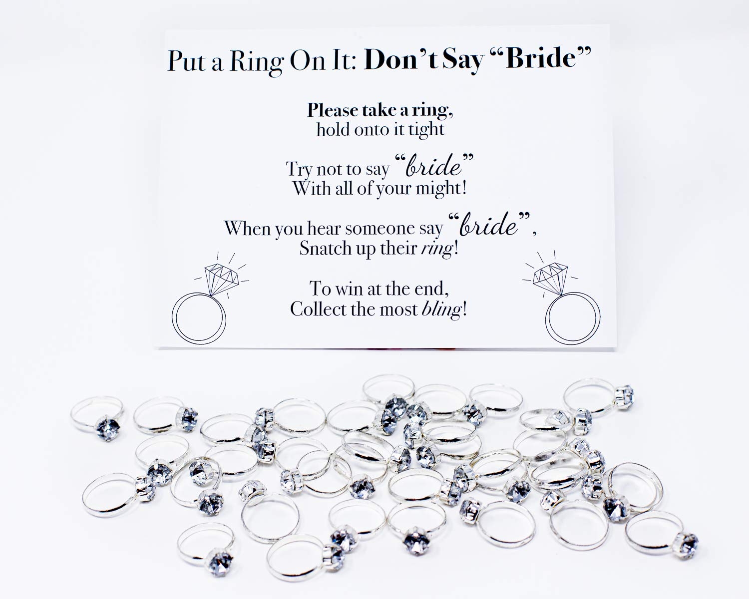 Buy Put A Ring On It Bridal Shower Game For Guests 36 Plastic Diamond 