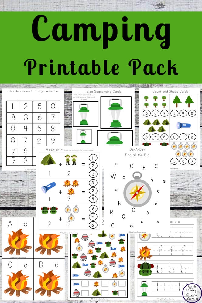 camping printable activities