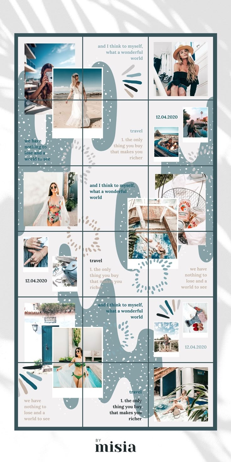 instagram puzzle grid template canva