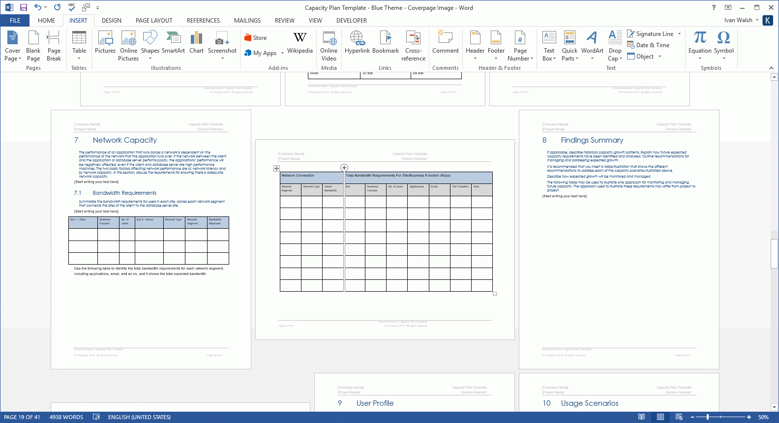Capacity Plan Template Download Microsoft Word And Excel Templates