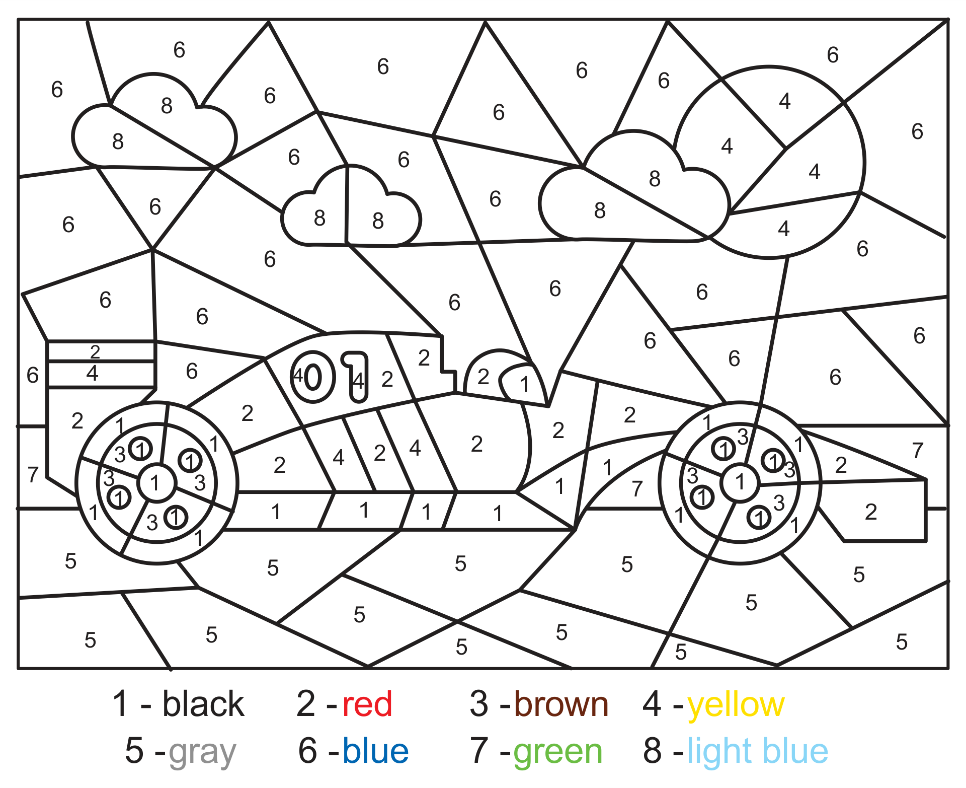 printable car pictures to color