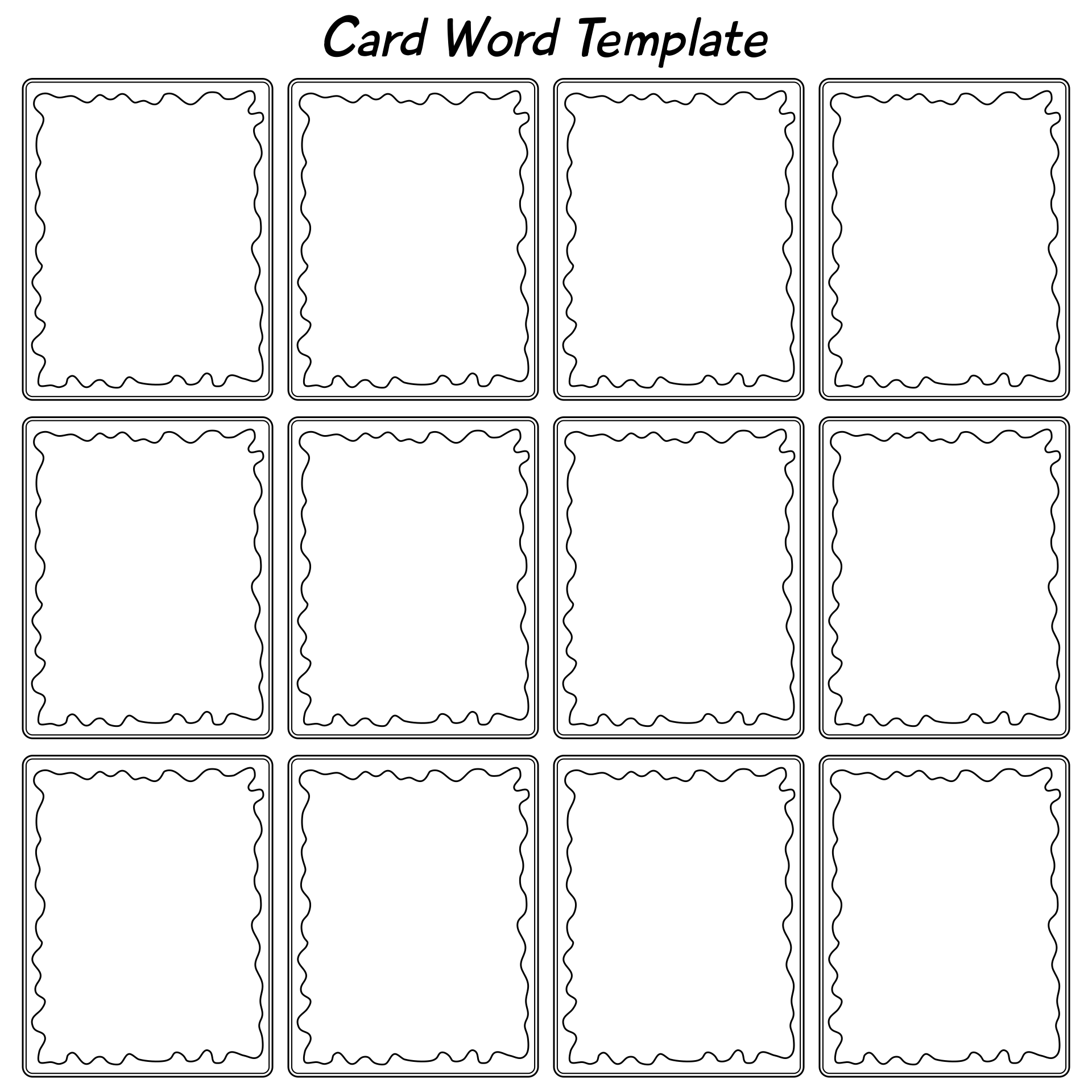 Card Word Template 10 Free PDF Printables Printablee