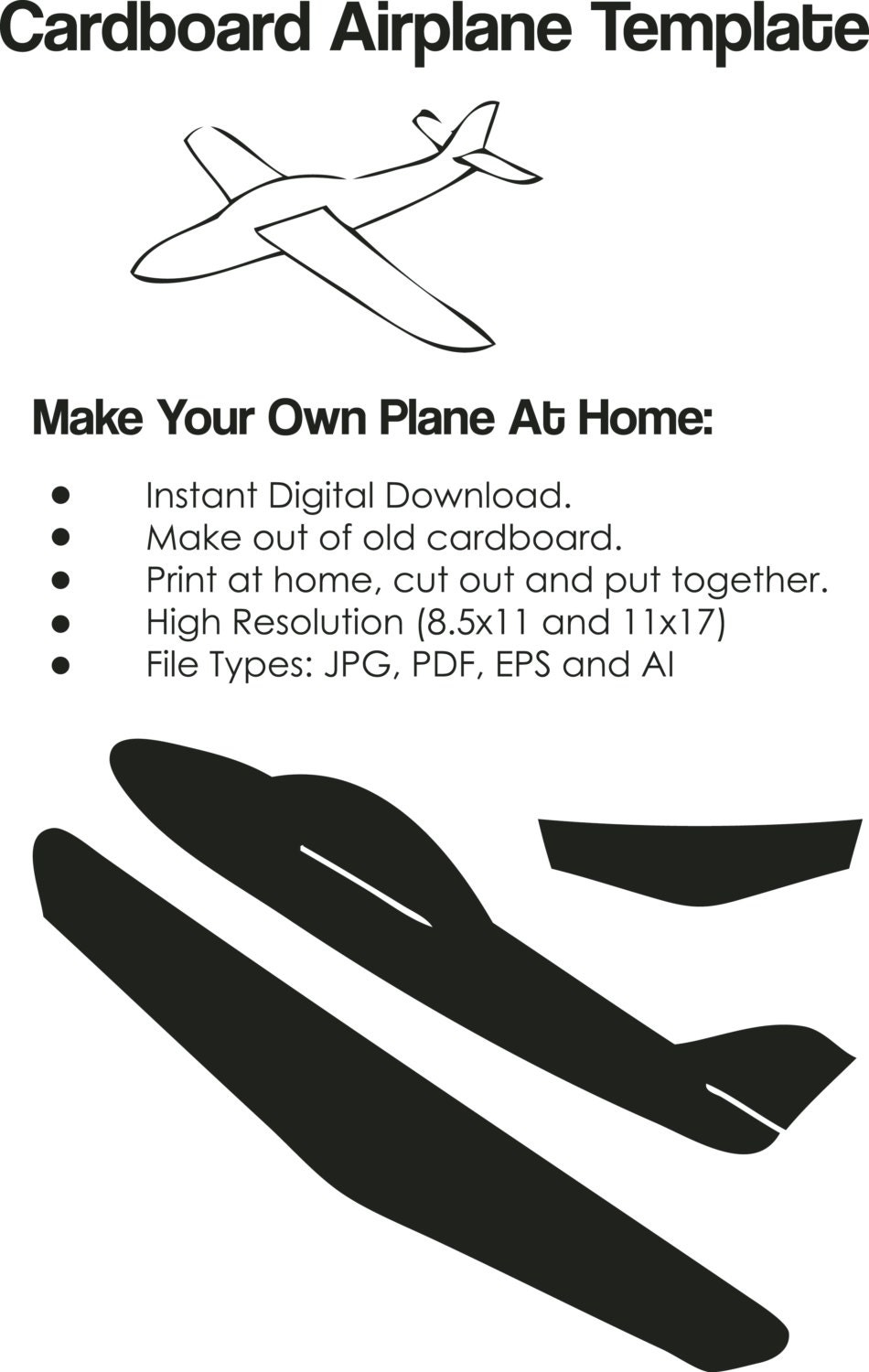 Cardboard Plane Template