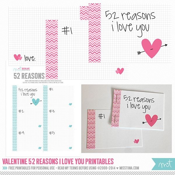 cards printable reasons why i love you printable template free
