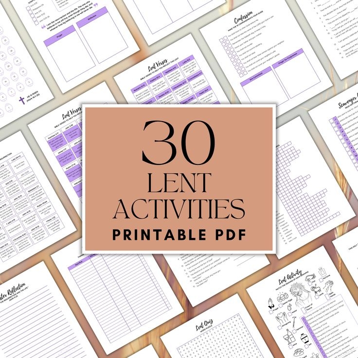 Catholic Lent Activities Lent Countdown Family Lent Activity Family 