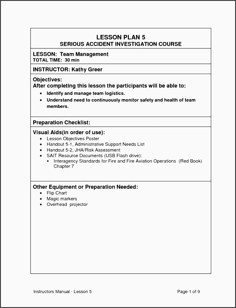 Cfi Lesson Plan Template