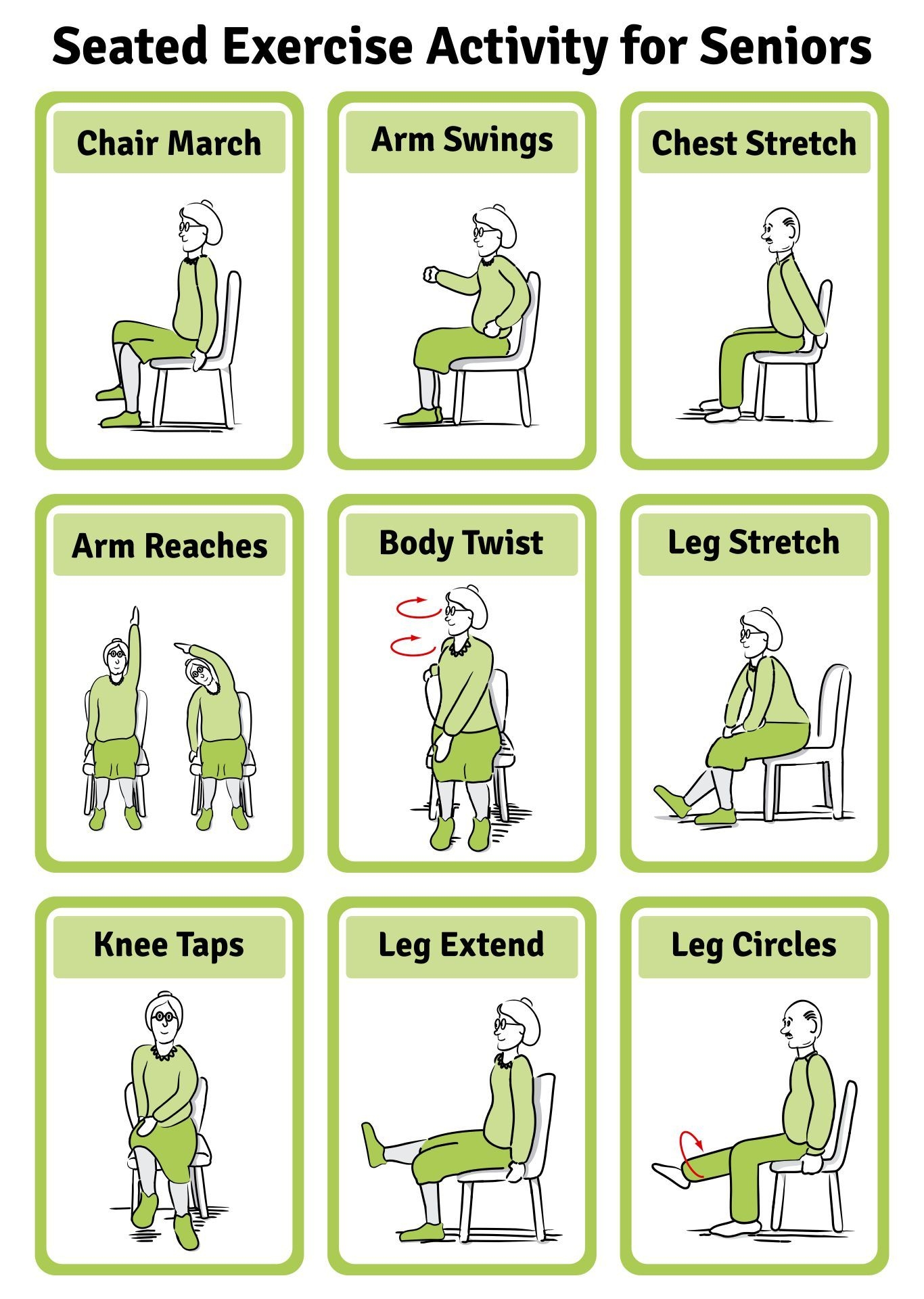 free printable chair exercises for seniors with pictures pdf