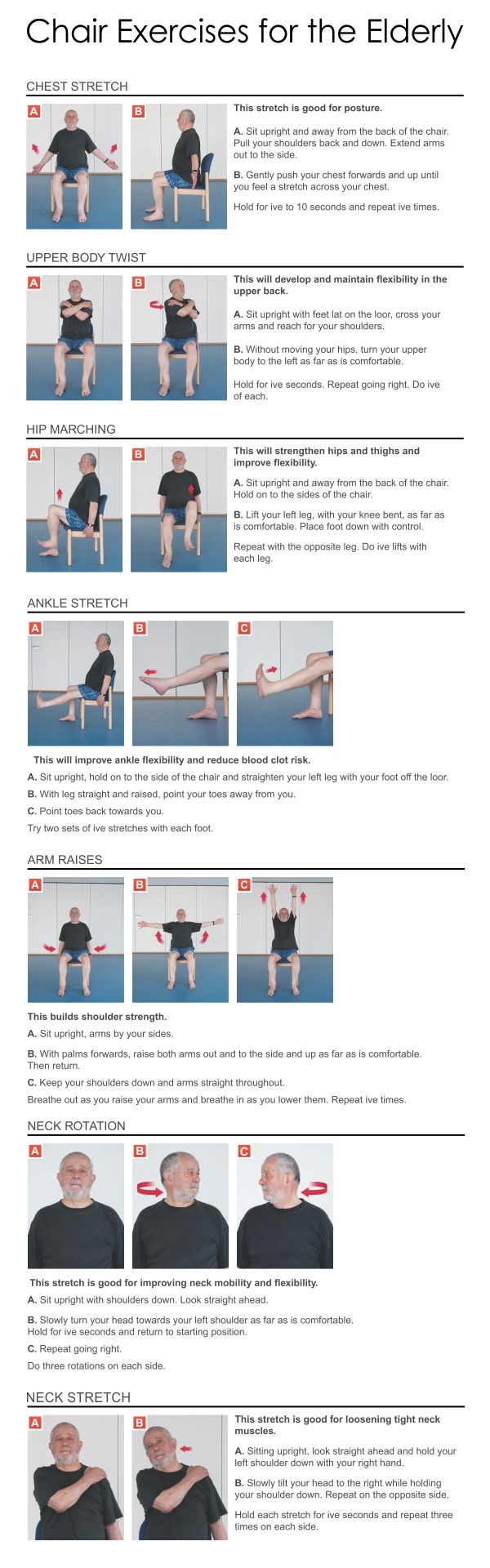 Chair Exercises For Seniors 20 Free PDF Printables Printablee