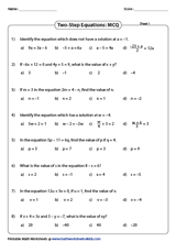 checking solutions to equations worksheet