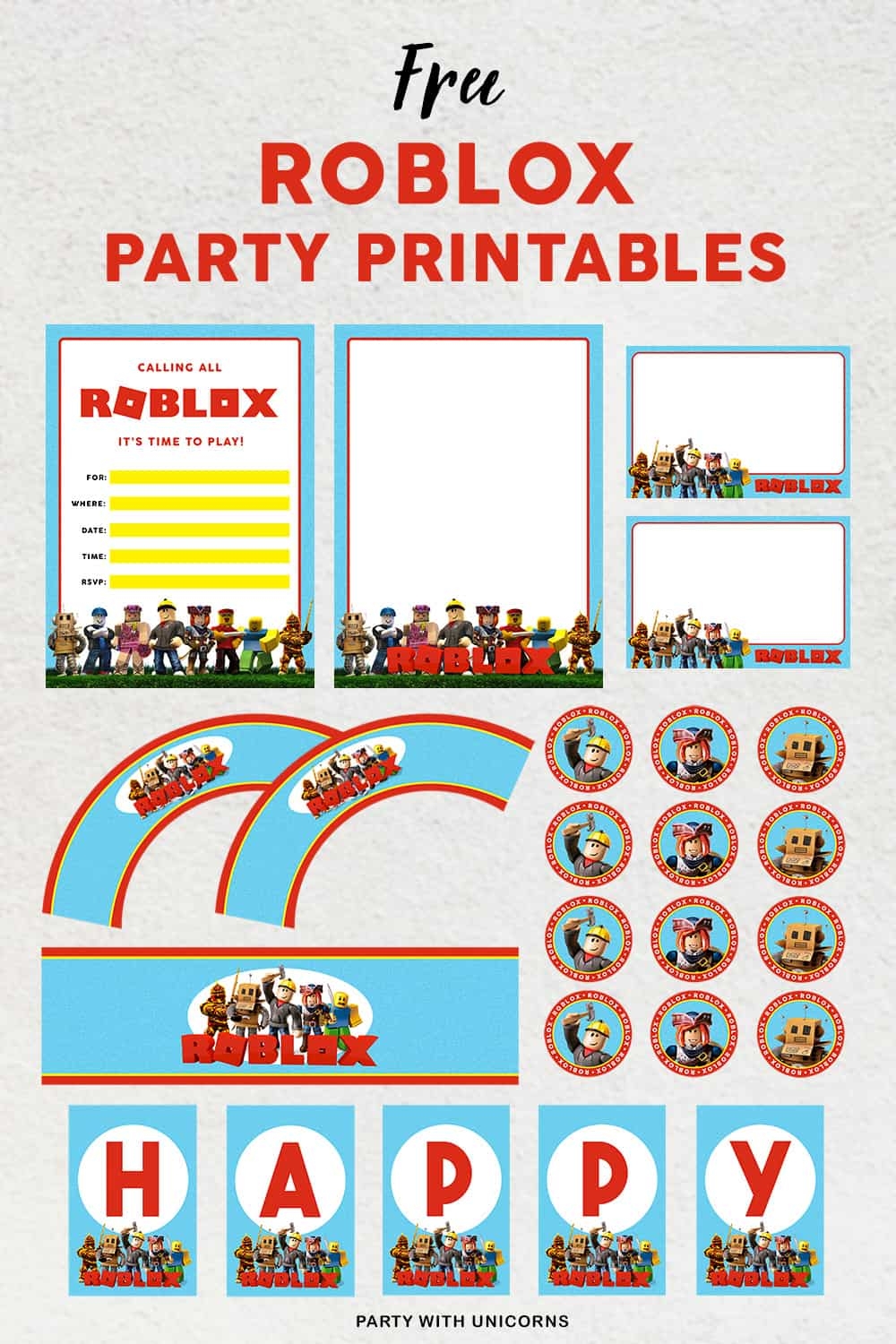 Checklist Roblox Toys Roblox Birthday Roblox Printables Roblox Party 