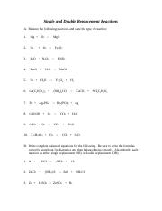Chem 1211 Worksheet Balancing Equations Answer Key