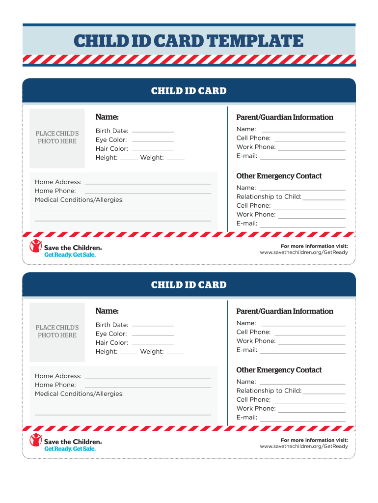 pdf printable emergency card template