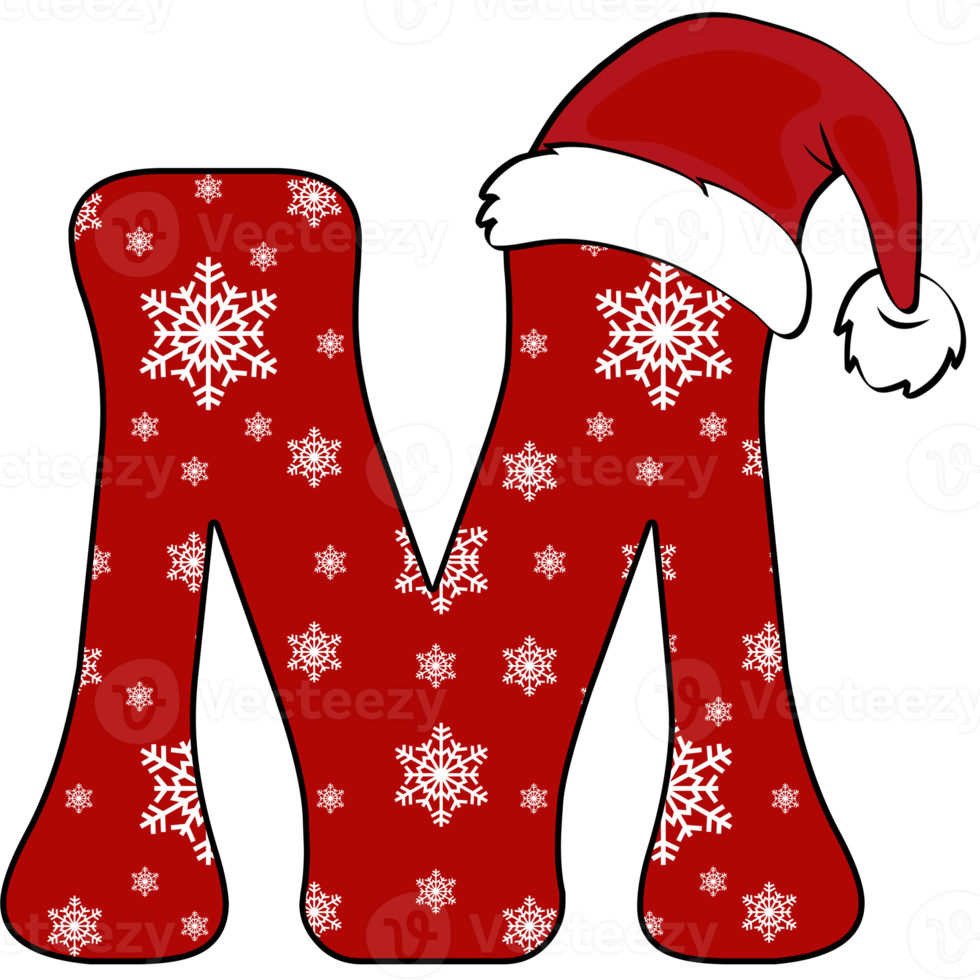 letter m christmas design printable