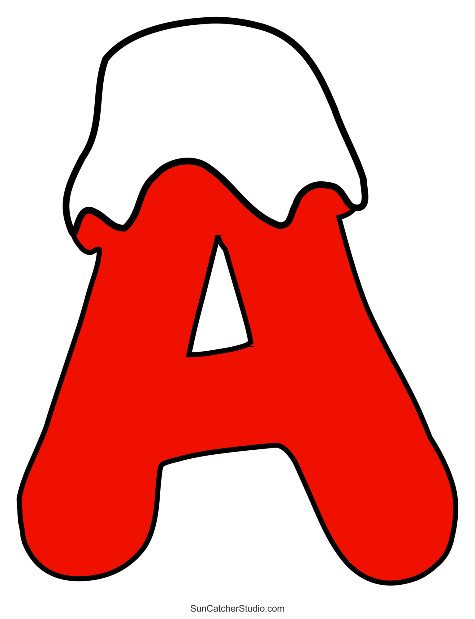 Christmas Alphabet Font Letters Patterns With Snow DIY