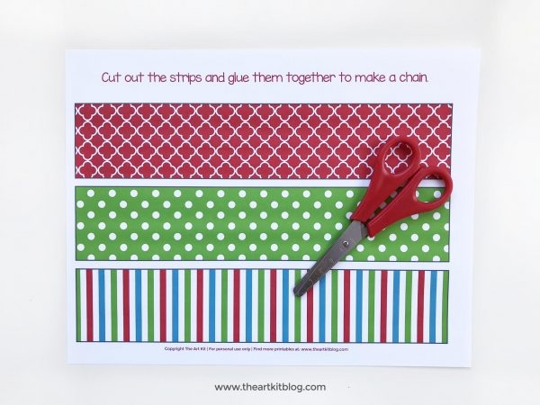 Christmas Countdown Paper Chains Free Printables The Art Kit