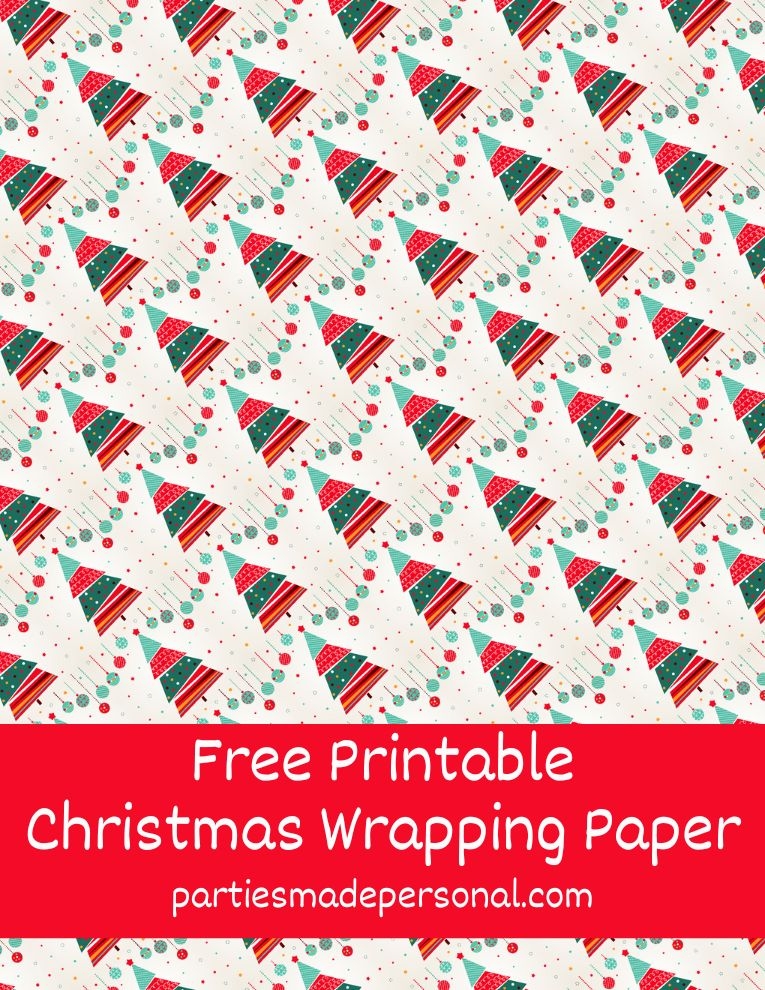 Christmas Printable Wrapping Paper 20 FREE Designs Parties Made 
