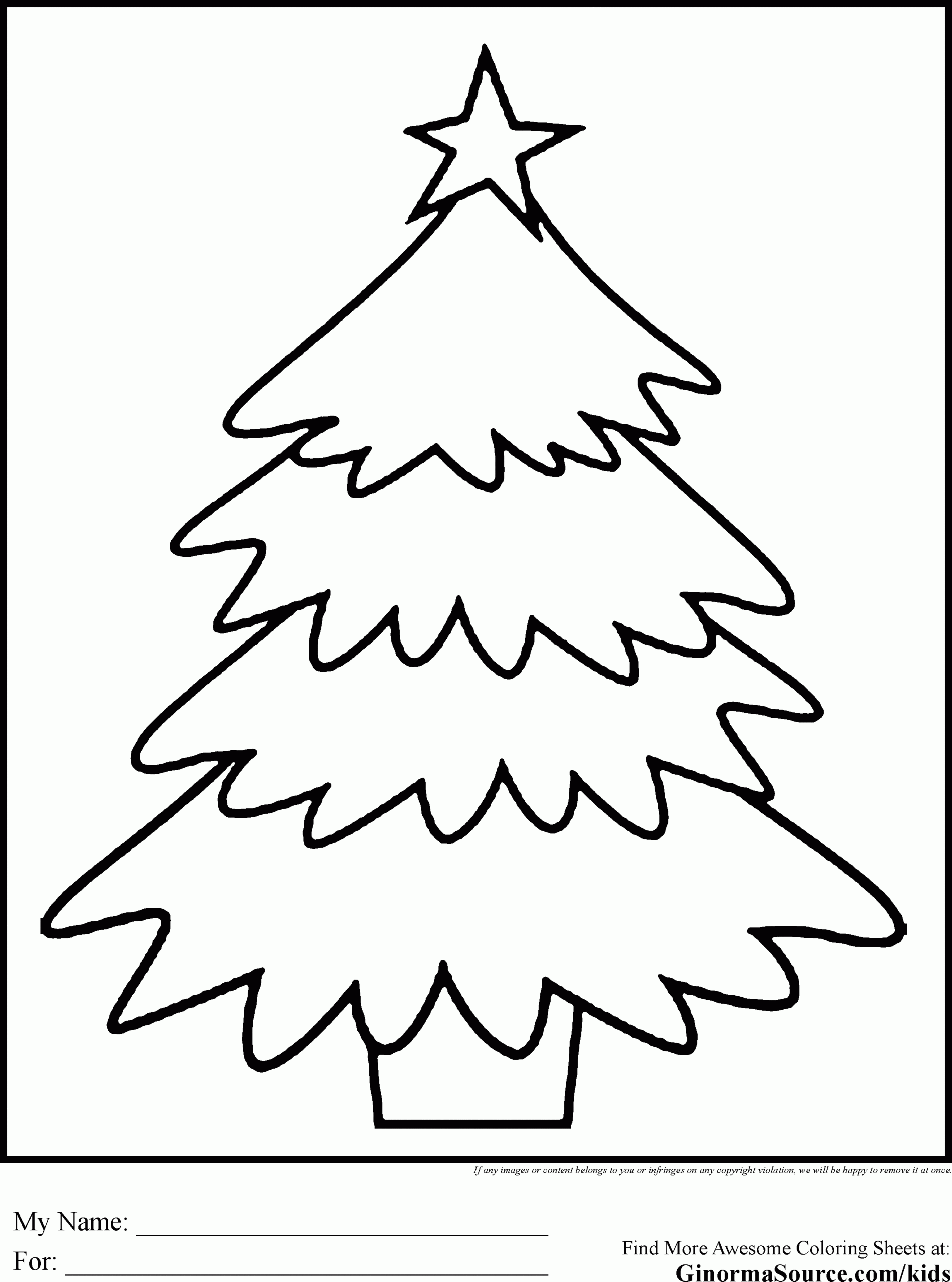 printable coloring pictures of christmas trees