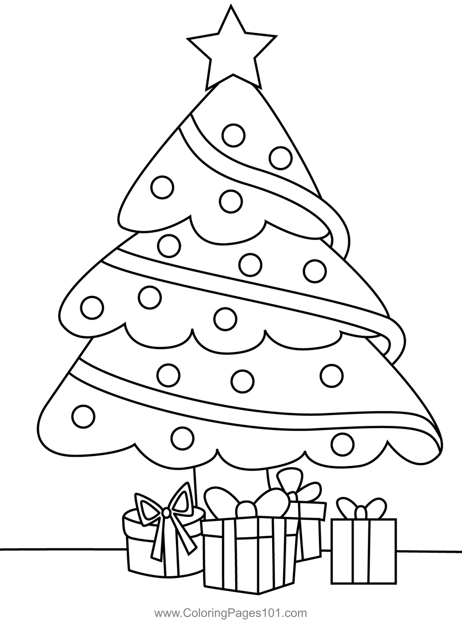 Christmas Trees Coloring Page For Kids Free Printables