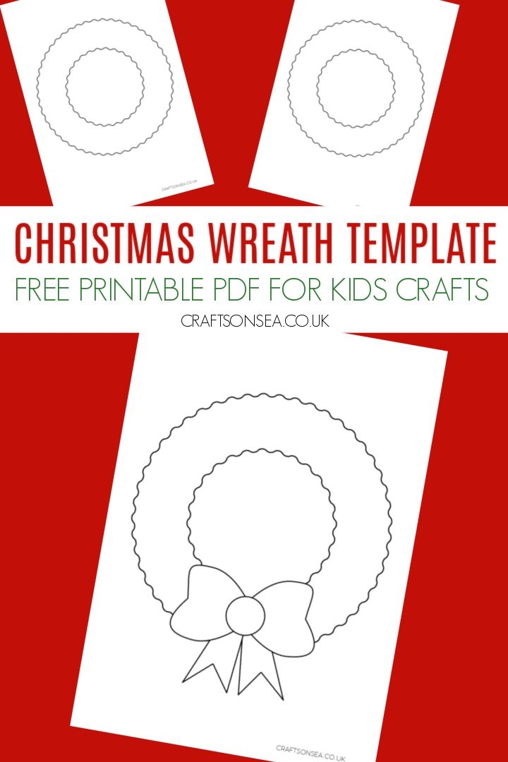Christmas Wreath Template FREE Printable PDF Crafts On Sea
