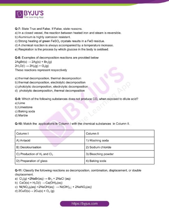 chapter 7 worksheet #1 balancing chemical equations
