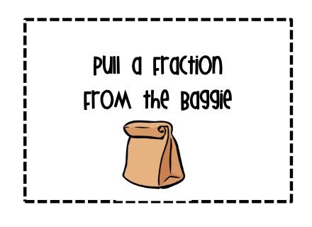 free printable fraction file folder games