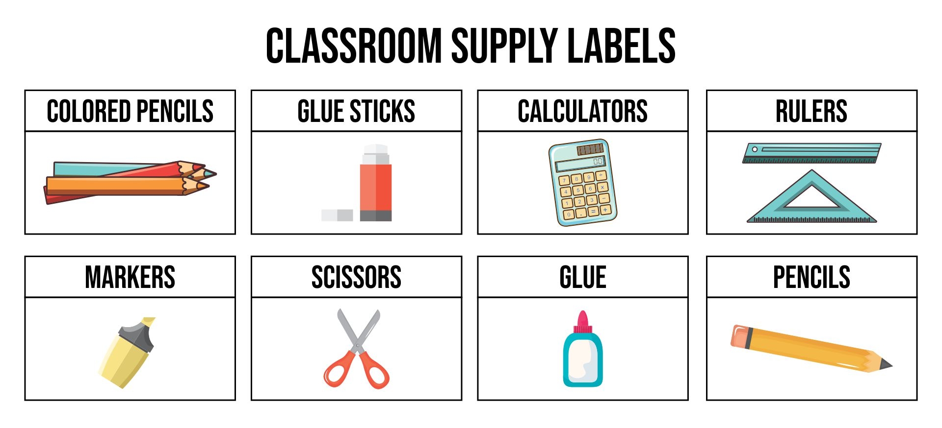 free printable classroom labels with pictures pdf