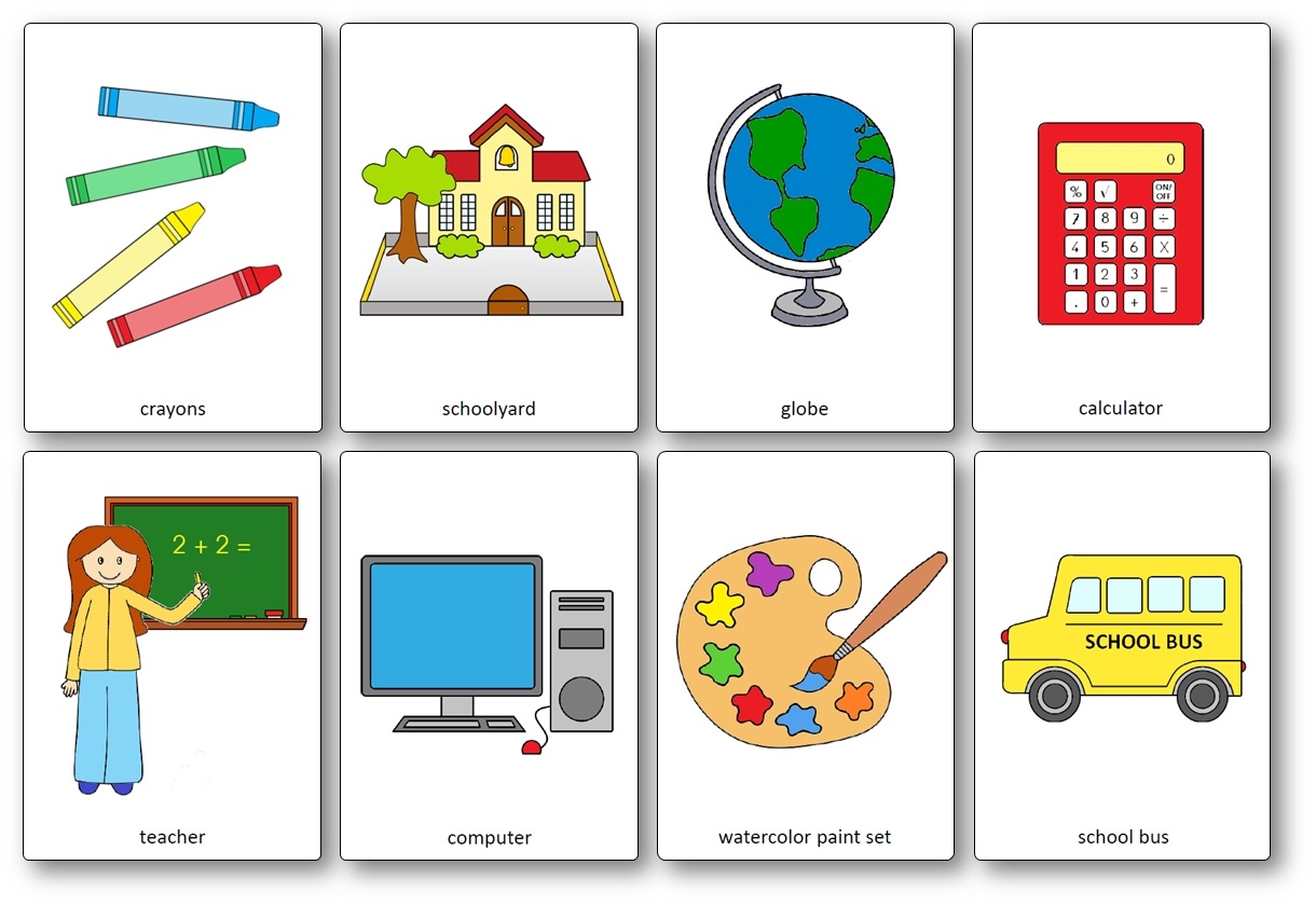 Classroom Objects Flashcards Free Printable Flashcards Speak And 