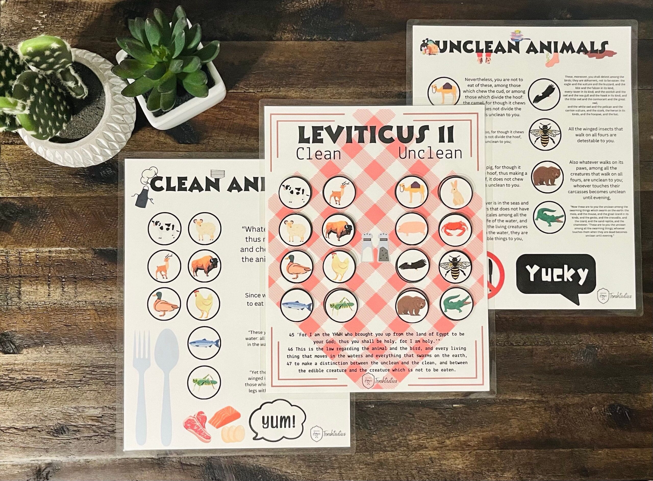 Clean And Unclean Food Bible Activity Preschool Printable Leviticus