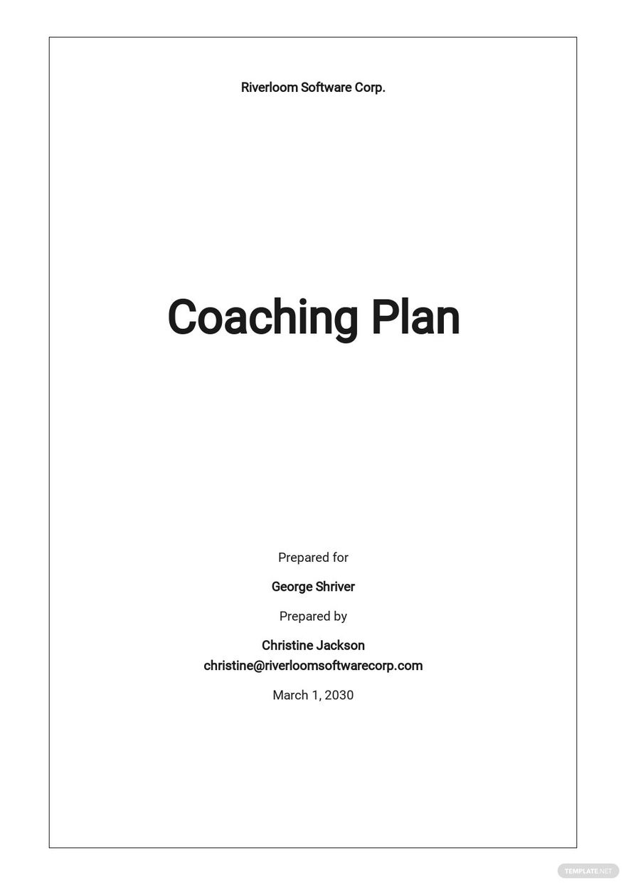Coaching Plan Templates 11 Docs Free Downloads Template