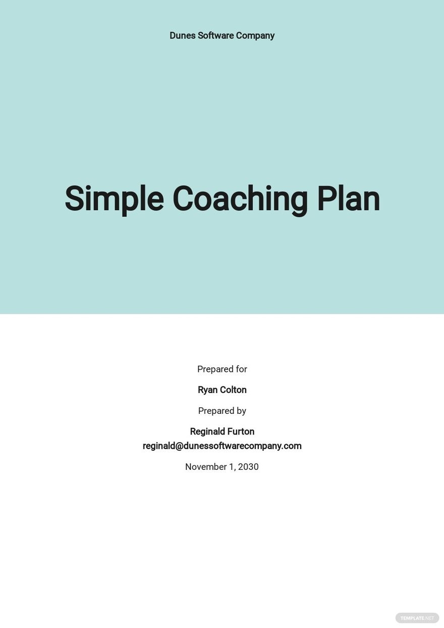 Coaching Plan Templates 11 Docs Free Downloads Template