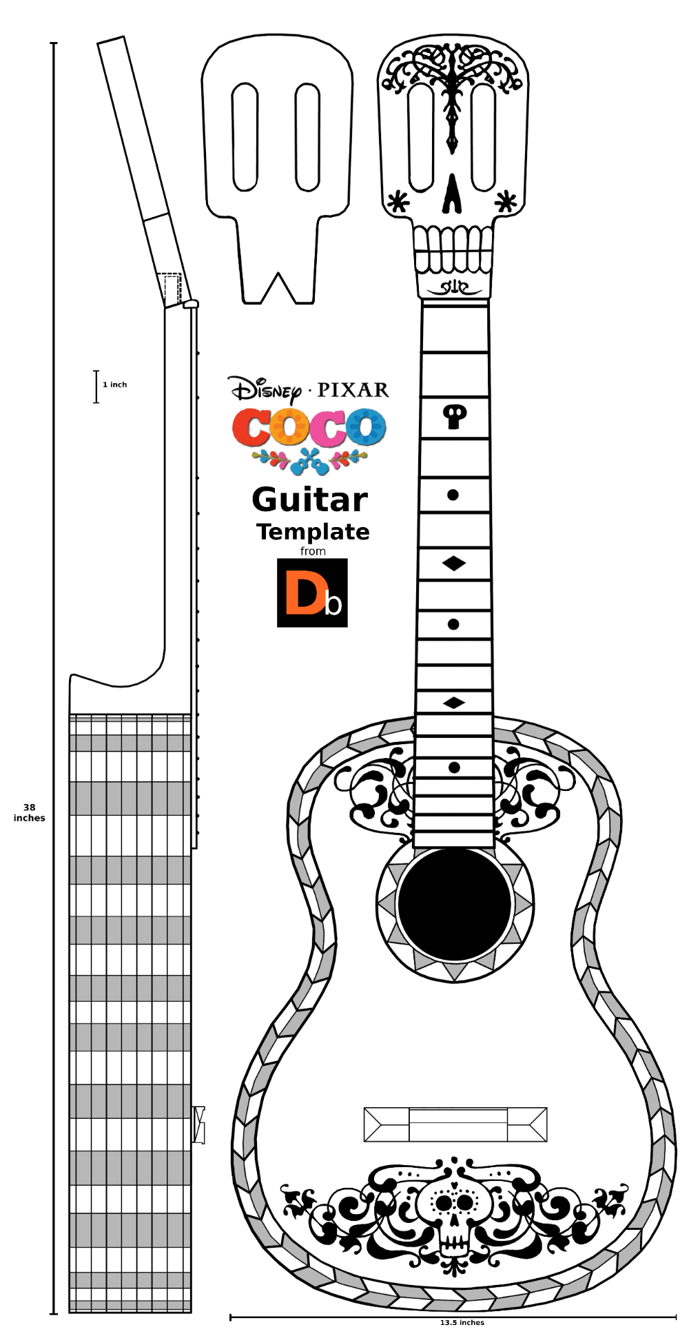 Coco Guitar Design Printable Printable New Year Banners