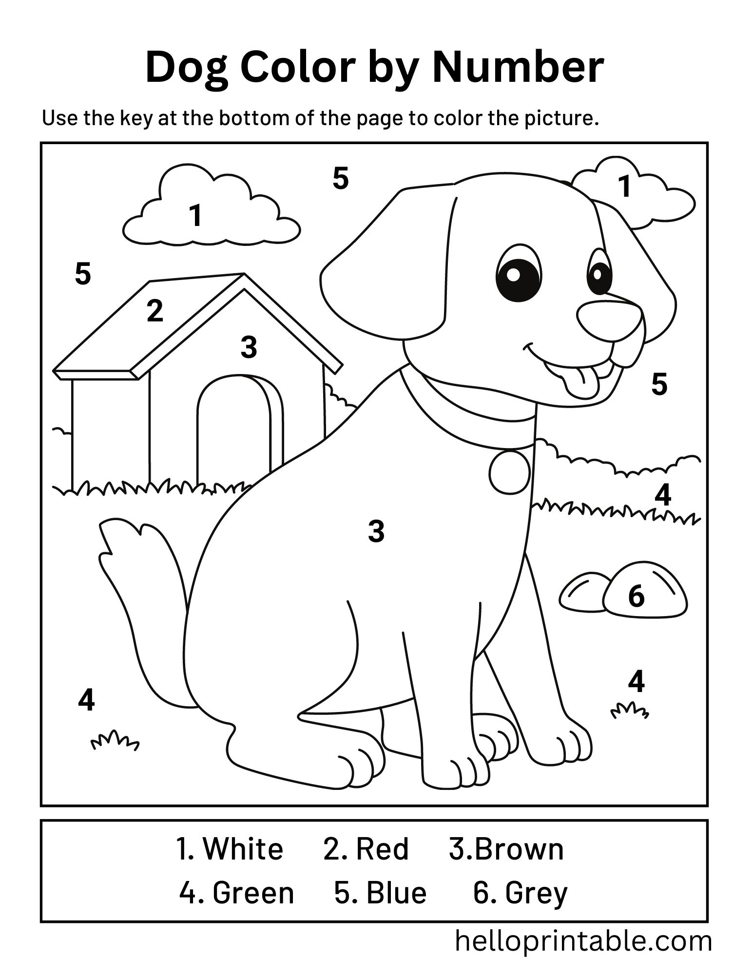 Color By Number Coloring Pages Helloprintable