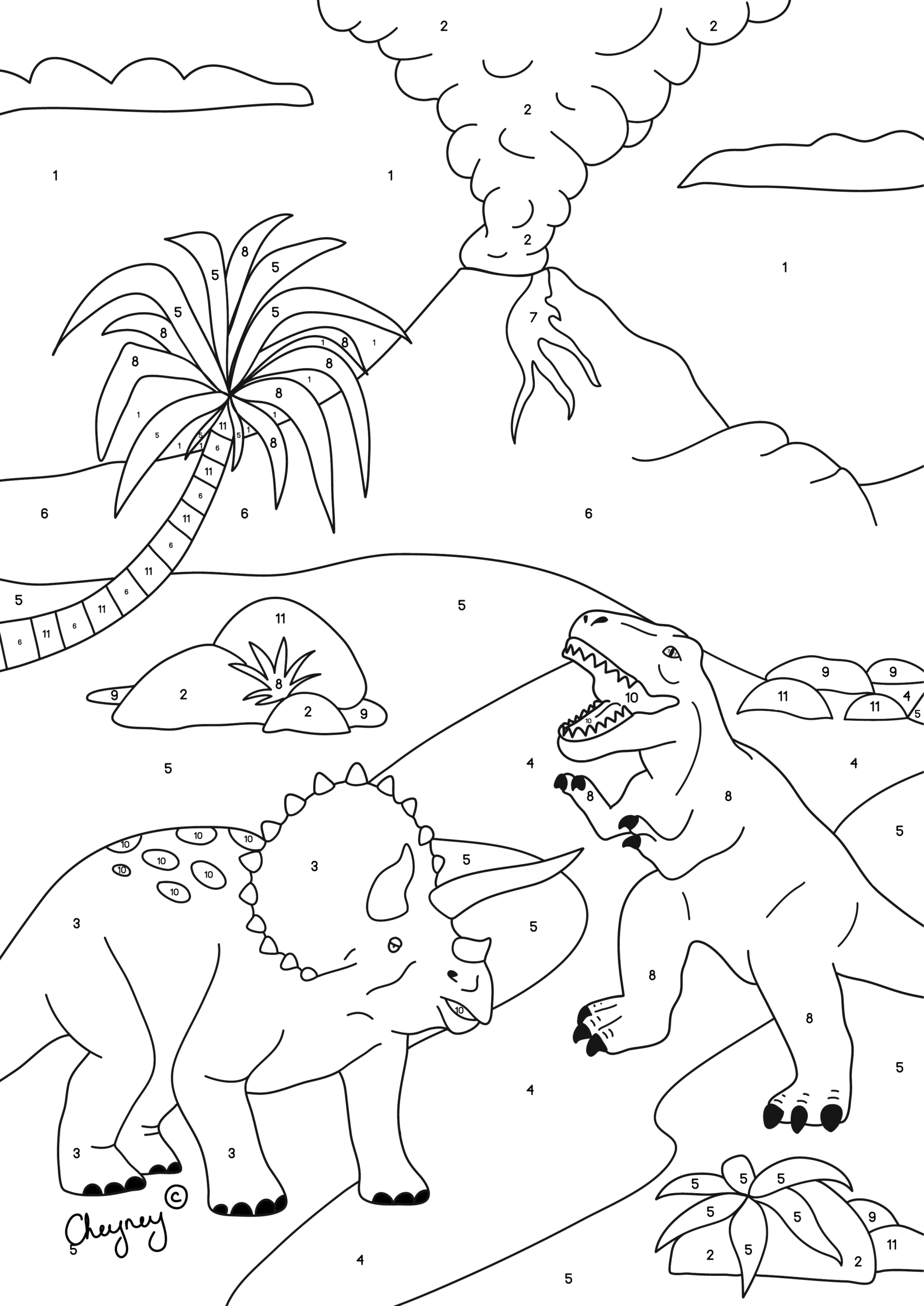printable dinosaur pictures to color