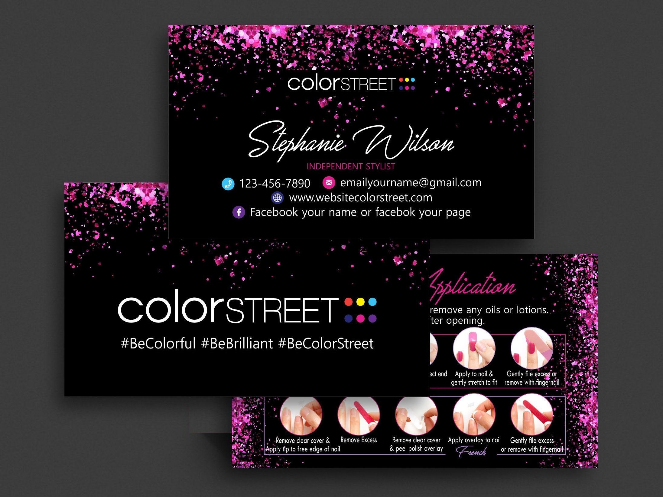 Color Street Business Card Template