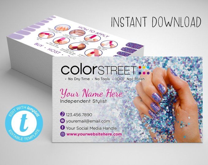 Color Street Business Card Template
