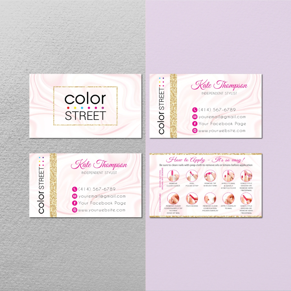 Color Street Business Card Template