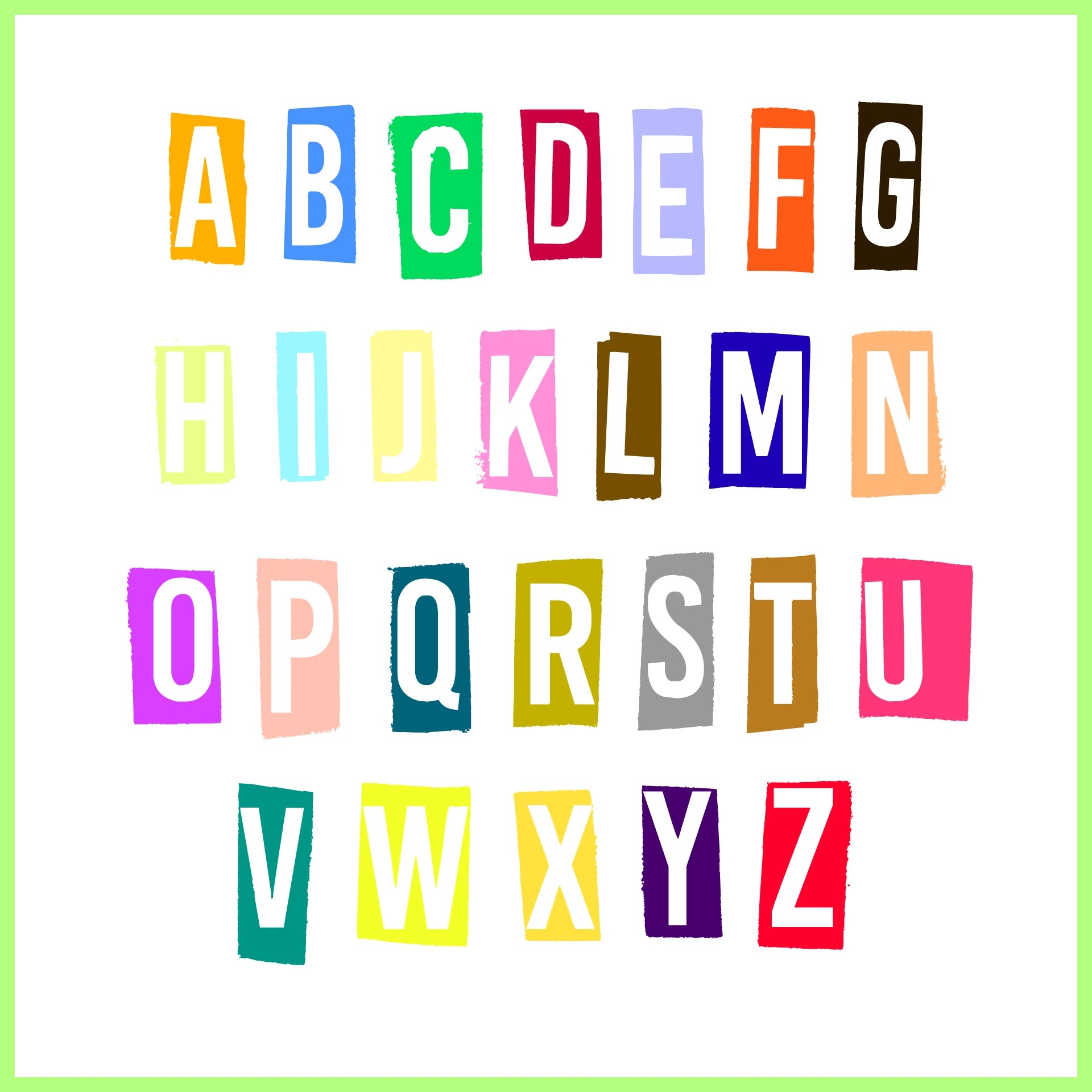 Colored Alphabet Letters Printable Infoupdate