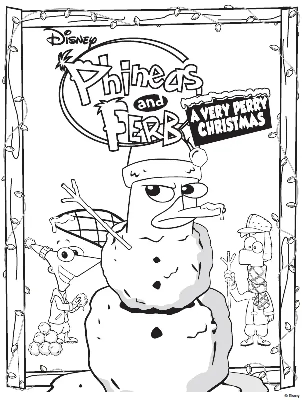 Coloring Activity Pages Phineas Ferb Coloring Page