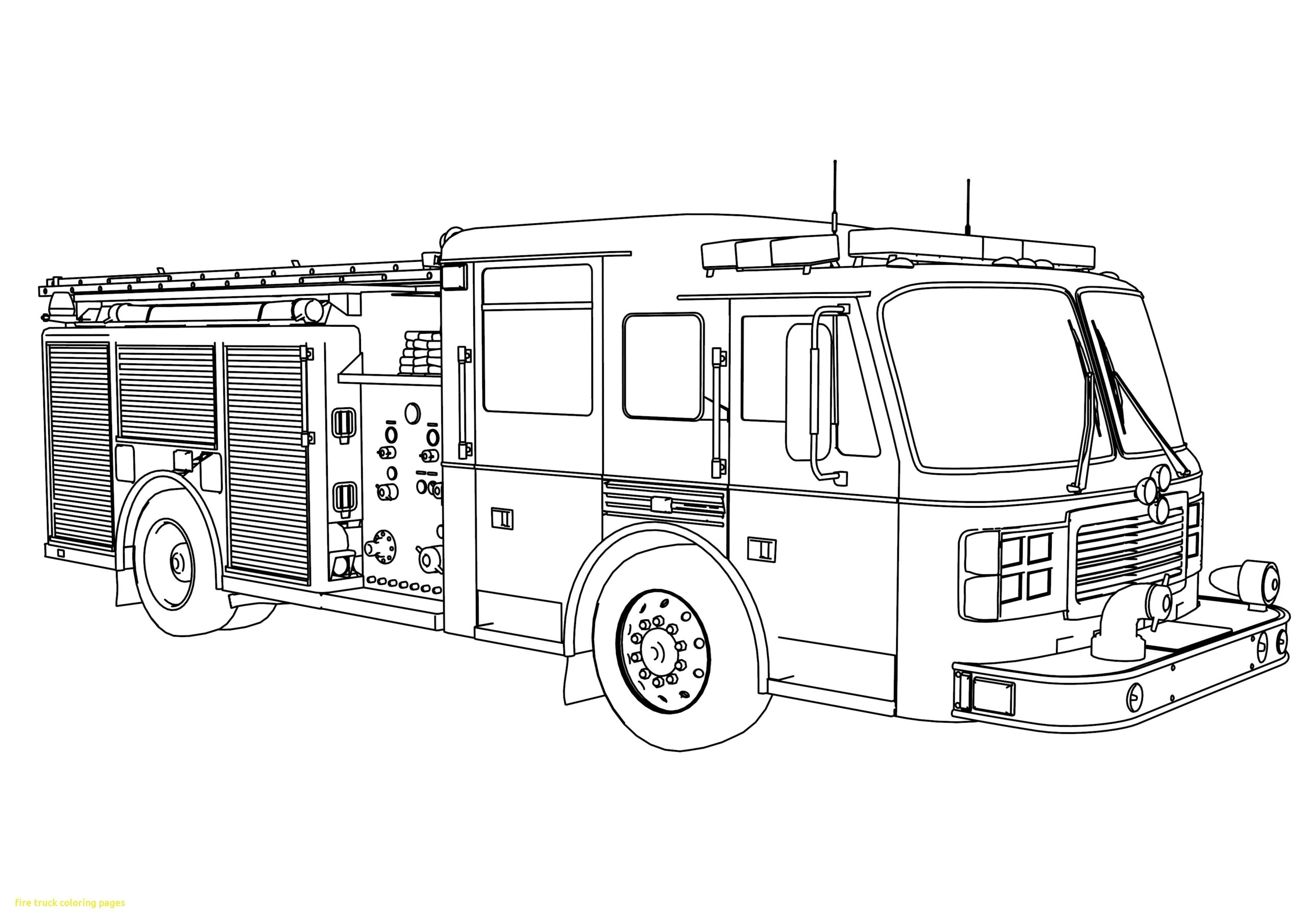 printable fire truck pictures to color