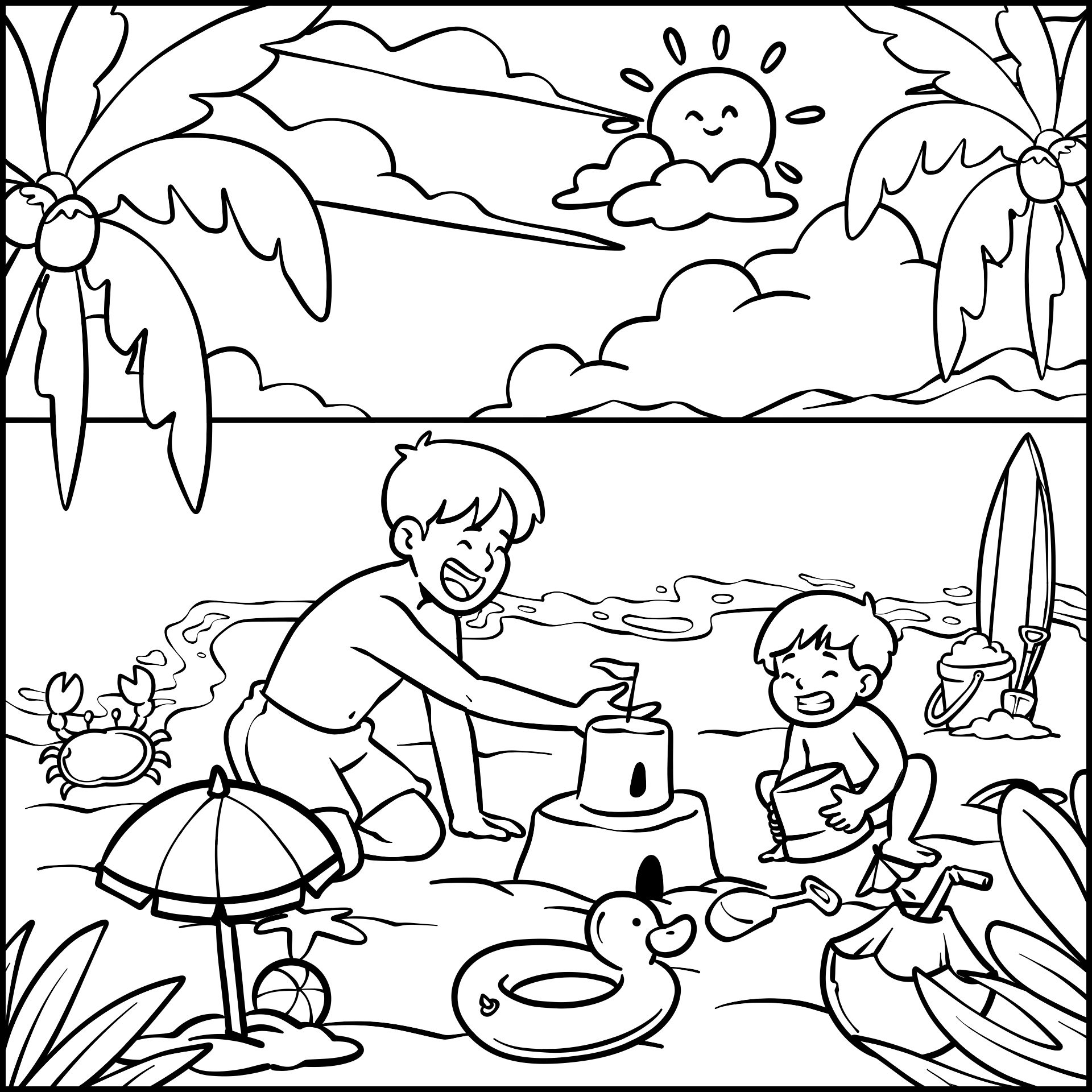 summer coloring pictures printable