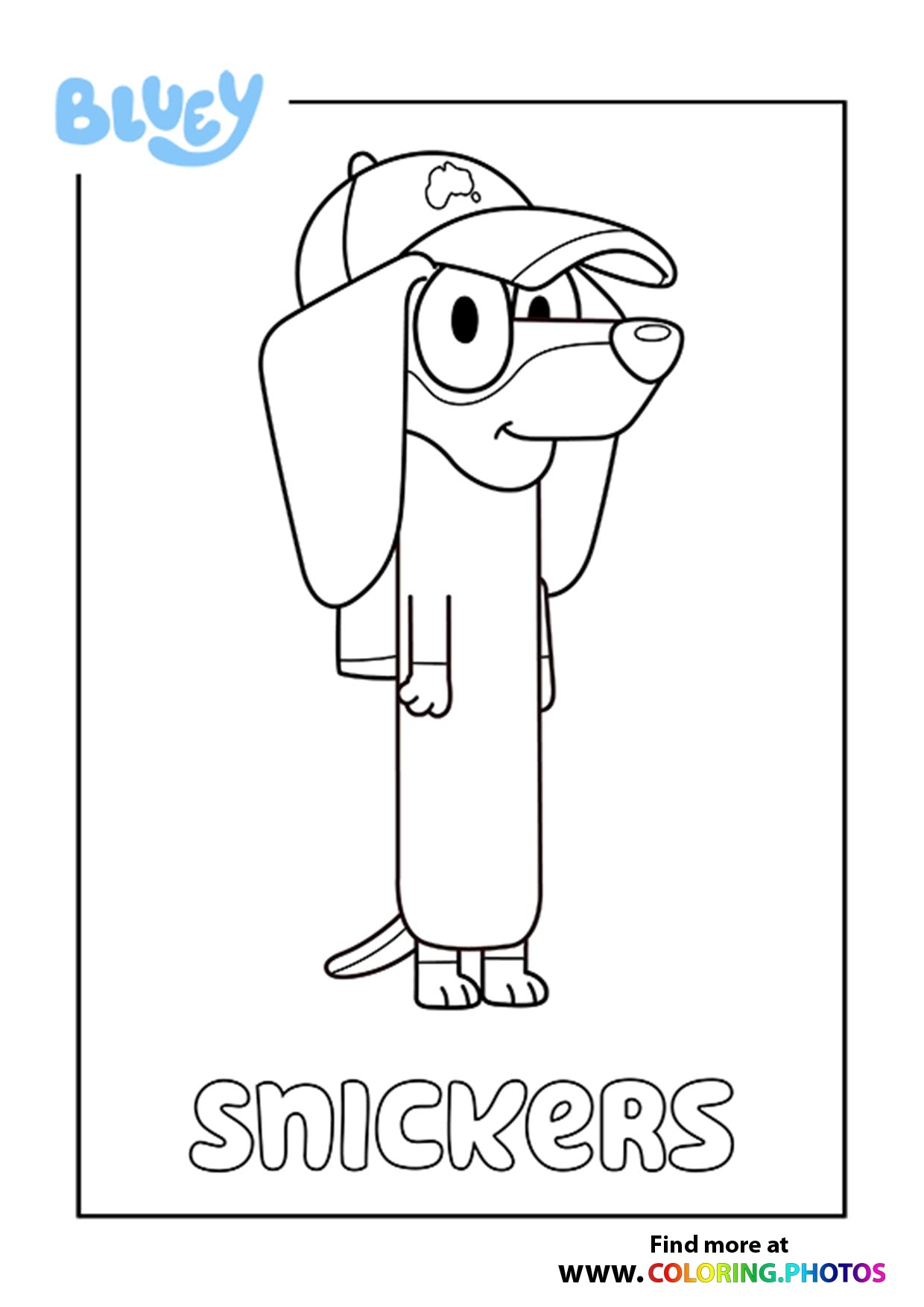 Colour Printable Bluey