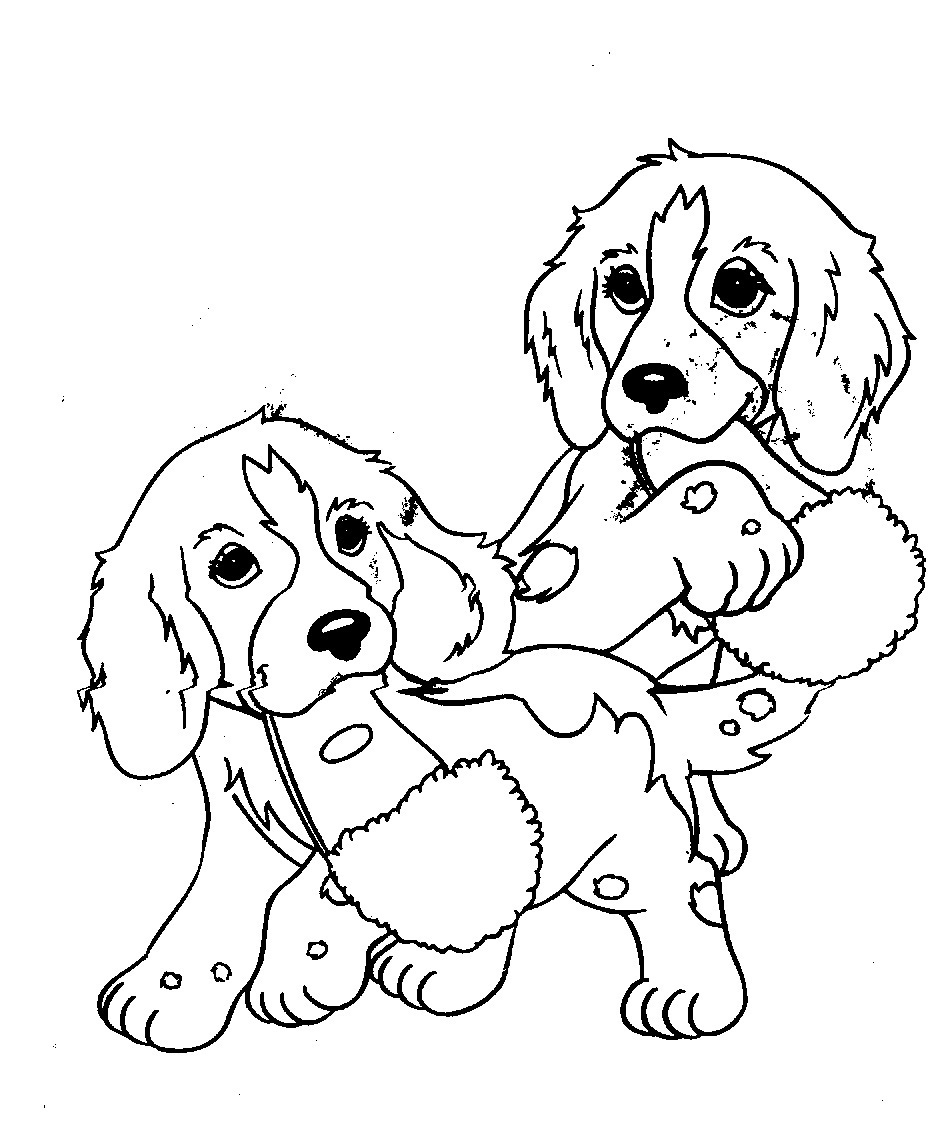 Colouring Pages Dogs Free Printable