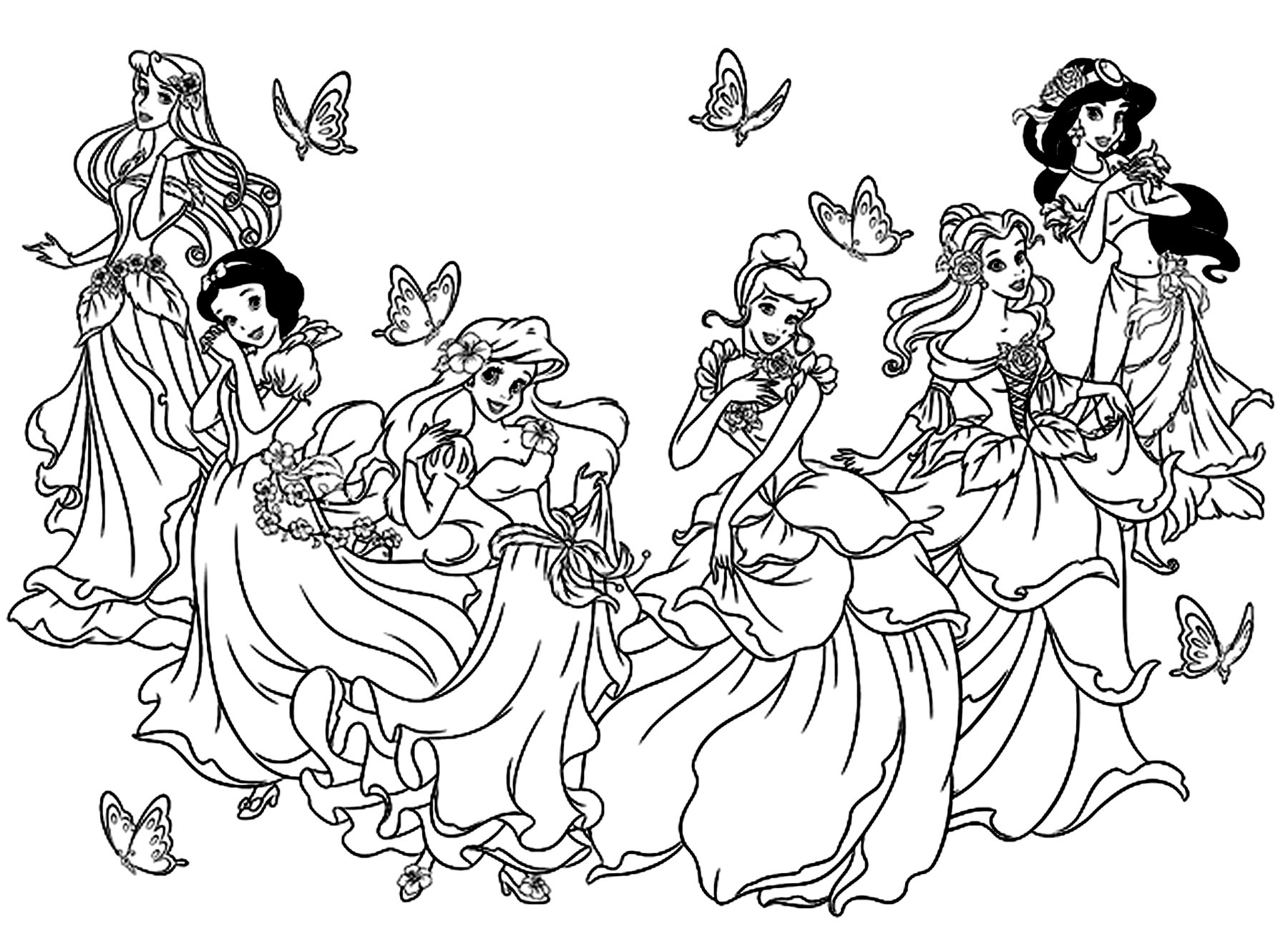 Colouring Pages Of Disney Princesses Printable Printa Vrogue co